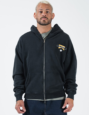 킹즈 플래그 후디 집업 - 블랙